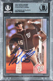 Nationals Patrick Corbin Signed 2020 Topps Chrome Sepia R #195 Card BAS Slabbed