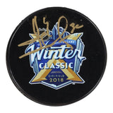 Henrik Lundqvist Signed 2018 Winter Classic Logo Puck (Fanatics) New York Ranger