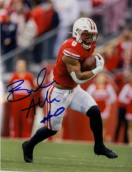 Badgers Running Back BRAELON ALLEN Signed Wisconsin 8x10 photo #1 AUTO