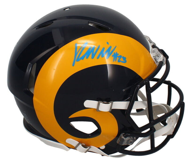 Kyren Williams Autographed Rams 1981-99 Throwback Authentic Speed Helmet Beckett