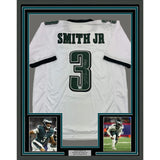 Framed Autographed/Signed Nolan Smith 35x39 Philadelphia White Jersey BAS COA