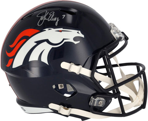 John Elway Denver Broncos Autographed Riddell Speed Replica Helmet