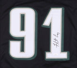 Fletcher Cox Signed Philadelphia Eagles Black Jersey (JSA COA) 4xPro Bowl D.T.