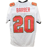 Ronde Barber Autographed/Signed XL White Pro Style Jersey Beckett Witness 49212