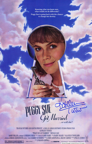 Kathleen Turner Signed Peggy Sue Got Married 11x17 Movie Poster - (SCHWARTZ COA)