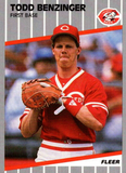 Todd Benzinger Signed Cincinnati Reds Jersey (JSA) 1990 World Series Champion 1B