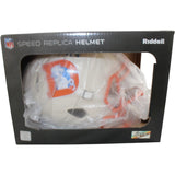 Bo Nix Autographed/Signed Denver Broncos F/S Retro Helmet Beckett Witness 56407