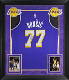 Lakers Luka Doncic Signed Purple Nike Swingman Framed Jersey PSA/DNA #AP94186