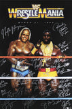WrestleMania I (33) Hogan, Hart, Piper, Poffo, Bearer Signed 27x40 Poster BAS