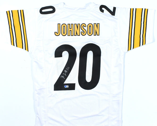 Kaleb Johnson Autographed White Pro Style Jersey - Beckett W Hologram