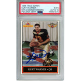Kurt Warner Autographed 1995 Taco John's #13 Trading Card EX 5 10 Auto PSA 50105