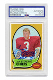 Jan Stenerud Signed Chiefs 1970 Topps Rookie Football Card #25 w/HOF - (PSA/DNA)