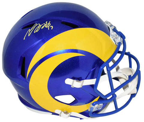 DAVANTE ADAMS AUTOGRAPHED LOS ANGELES RAMS FULL SIZE SPEED HELMET BECKETT
