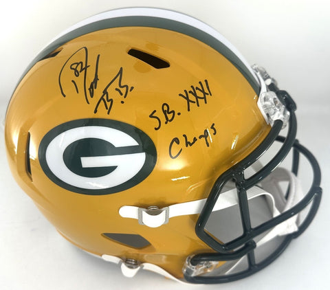 Packers DON BEEBE Signed Full Size REPLICA Speed Helmet AUTO w/ SB XXXI - BAS