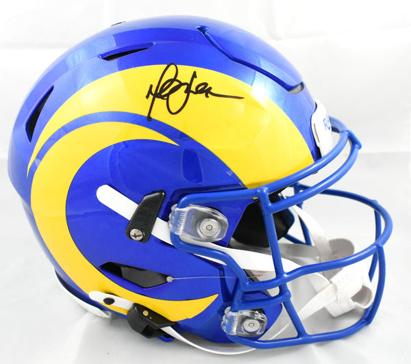Marshall Faulk Autographed Rams F/S Speedflex Helmet - Beckett W Hologram
