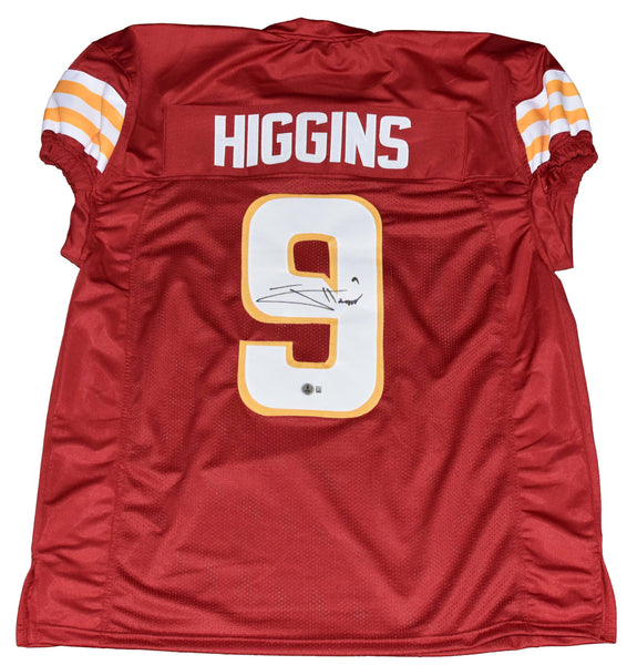 JAYDEN HIGGINS SIGNED IOWA STATE CYCLONES #9 GAME CUT JERSEY BECKETT