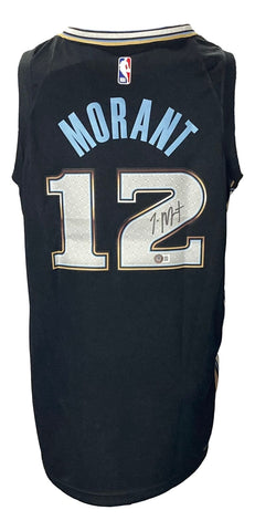 Ja Morant Signed Memphis Grizzlies Black Nike Swingman Jersey BAS