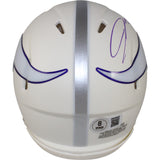 Jordan Addison Autographed Minnesota Vikings Mini Helmet 24 Alt Beckett 50968