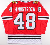 Vinnie Hinostroza Signed Chicago Blackhawks Jersey (Beckett COA) Rookie Winger