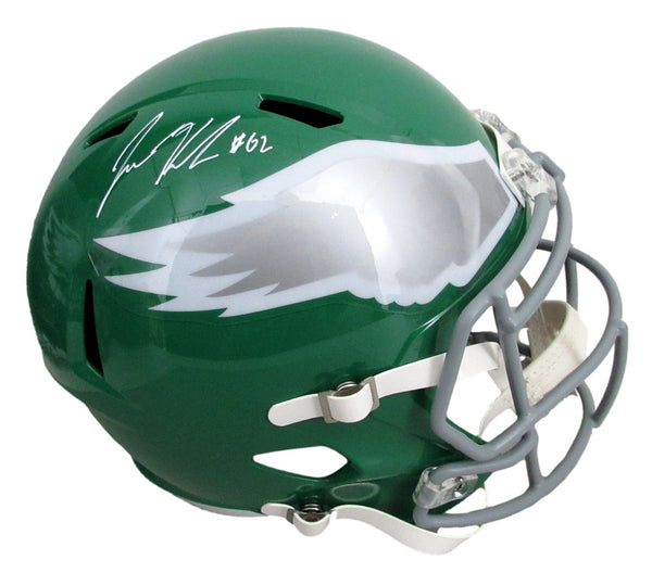 Jason Kelce Signed/Inscr Kelly Full Size Replica Eagles Helmet PSA/DNA 208038
