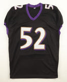 Ray Lewis Signed Baltimore Ravens Pro Cut Black Jersey (Beckett) 13xPro Bowl L.B