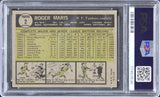 Yankees Roger Maris 1961 Topps #2 Card Graded VG-EX-4 PSA Slabbed