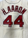 HANK AARON Signed Official Mitchell & Ness Jersey w/ "HOF 82" AUTO - JSA - SLV
