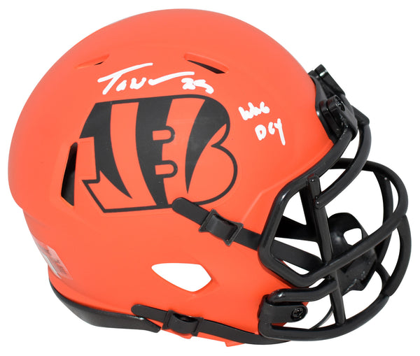 TAHJ BROOKS AUTOGRAPHED CINCINNATI BENGALS RAVE SPEED MINI HELMET W/ WHO DEY