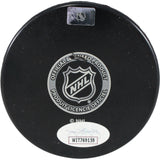 Grant Fuhr Autographed/Signed Buffalo Sabres Logo Puck HOF JSA 53955