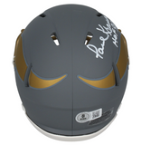 Paul Krause Autographed Vikings "HOF 98" Slate Mini Helmet Beckett