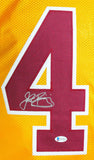John Riggins Autographed Yellow Pro Style Jersey- Beckett W *Silver