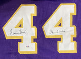 Jerry West Signed Purple Basketball Jersey Mr Clutch Inscribed PSA ITP