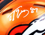Ed McCaffrey Autographed Denver Broncos Flash Speed Mini Helmet- Beckett W Holo