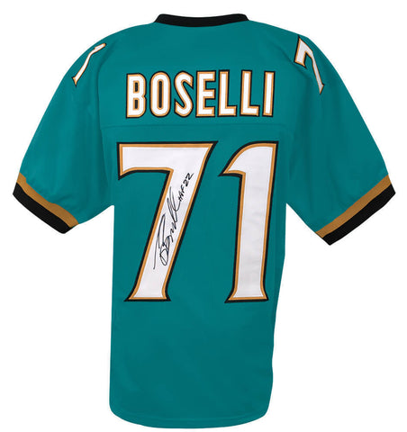 Tony Boselli Signed Teal Custom Football Jersey w/HOF'22 - (SCHWARTZ SPORTS COA)