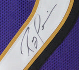 Ray Lewis Autographed Purple Baltimore Ravens Jersey Beckett 186115