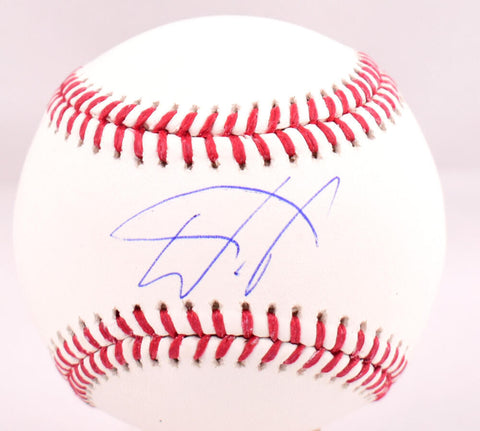 Wander Franco Autographed Rawlings OML Baseball - JSA *Blue