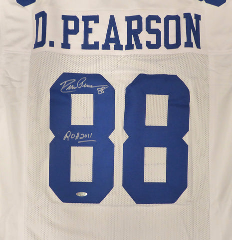 Cowboys Drew Pearson Autographed White Jersey "ROH 2011" TriStar Holo #7807293