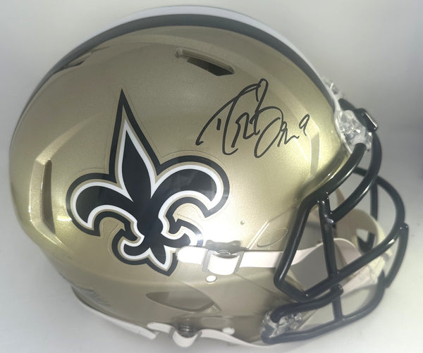 Saints HOF DREW BREES Signed Riddell Full Size Authentic Speed Helmet AUTO - BAS