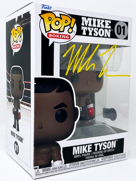 Mike Tyson Signed Funko Pop! Figure #01 Yellow Ink BAS Beckett