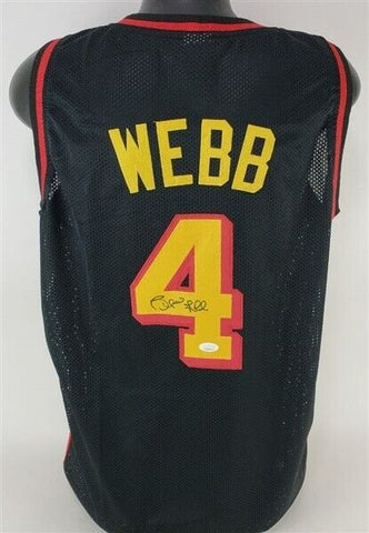 Spud Webb Signed Atlanta Hawks Jersey (JSA COA) 1986 Slam Dunk Champ / 5ft. 6in.