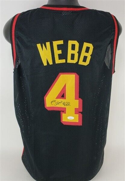 Spud Webb Signed Atlanta Hawks Jersey (JSA COA) 1986 Slam Dunk Champ / 5ft. 6in.