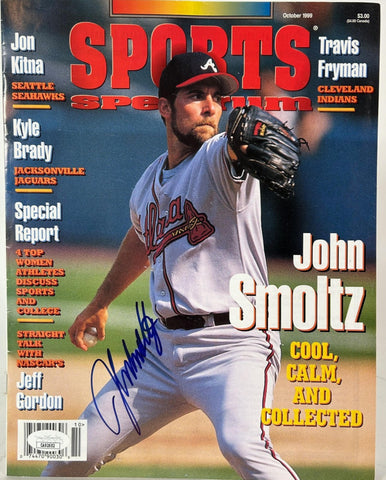 John Smoltz Autographed Sports Spectrum Magazine October 1999 JSA COA