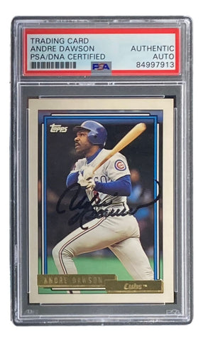 Andre Dawson Signed Chicago Cubs 1992 Topps #460 Trading Card PSA/DNA