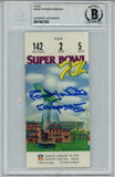 Randy White Signed Dallas Cowboys SB XII SB MVP Ticket Slab Beckett 57042