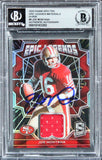 49ers Joe Montana Signed 2022 Panini Spectra ELM #8 #35/75 Card Auto 10 BAS Slab