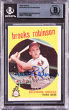 Orioles Brooks Robinson Authentic Signed 1959 Topps #439 Card BAS Slabbed