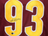 Jonathan Allen Autographed/Signed Pro Style Burgundy XL Jersey Beckett 37716