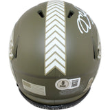 Mike Alstott Autographed Tampa Bay Buccaneers 22 STS Mini Helmet Beckett 50195