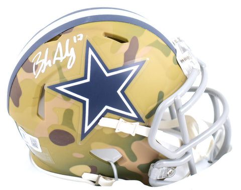 Brandon Aubrey Autographed Dallas Cowboys Camo Speed Mini Helmet- Beckett W Holo