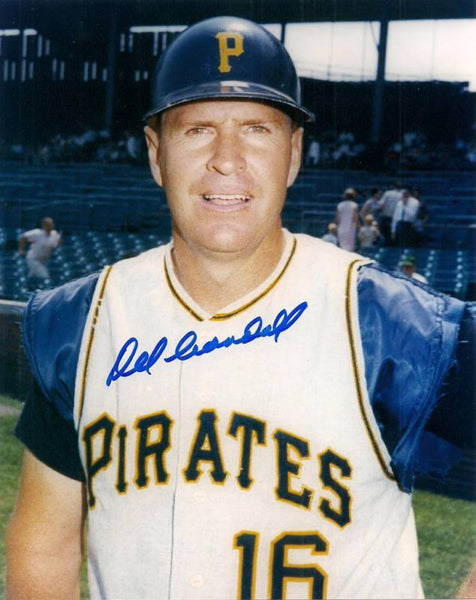 Pirates DEL CRANDALL Signed 8x10 Photo #2 AUTO - Pittsburg Catcher 1965